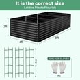 thumbnail image 2 of AMOBRO 8x4x2ft Outdoor Metal Raised Garden Bed Planter Box for Vegetables, Flowers, Herbs w/ 3 Tomato Cages Black, 2 of 4