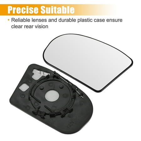 Unique Bargains Car Left Side Rearview Heated Mirror Glass with Backing Plate for Mercedes-Benz C-CLASS No.A2038100121