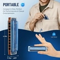 thumbnail image 4 of 10-Hole C Key 008K Diatonic Harmonica - With Blue Case, Suitable for Beginners, Students, Adults & Professional Players, 4 of 4
