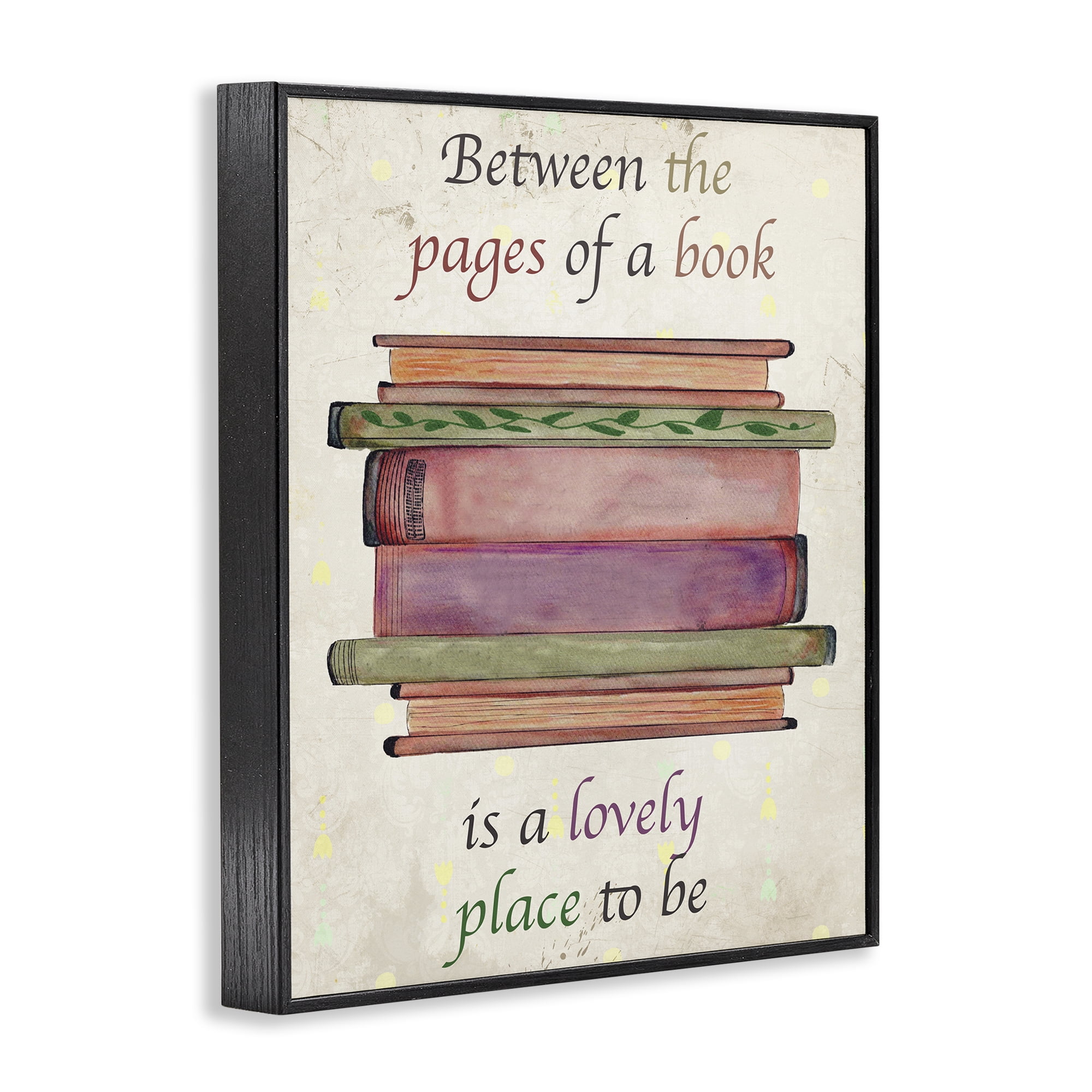 Stupell Industries Between Pages Of A Book Black Framed Giclee Art, design by Julia Frost