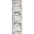 thumbnail image 2 of Alpha Contemporary 2' x 7' Gray and Beige Polyester Indoor Area Rug, 2 of 7