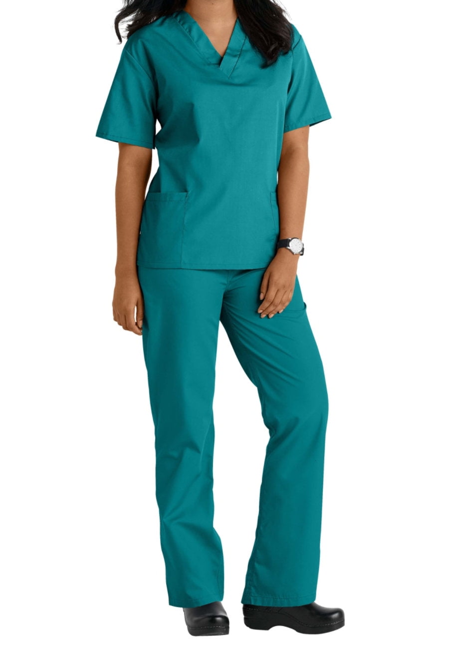 Two Piece Scrub Set (Teal, XXSmall)