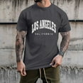 thumbnail image 2 of Krdevn Men's Graphic Tees Letter Print Summer Tops Vintage Short Sleeve Loose Casual T Shirts,4XL, 2 of 5