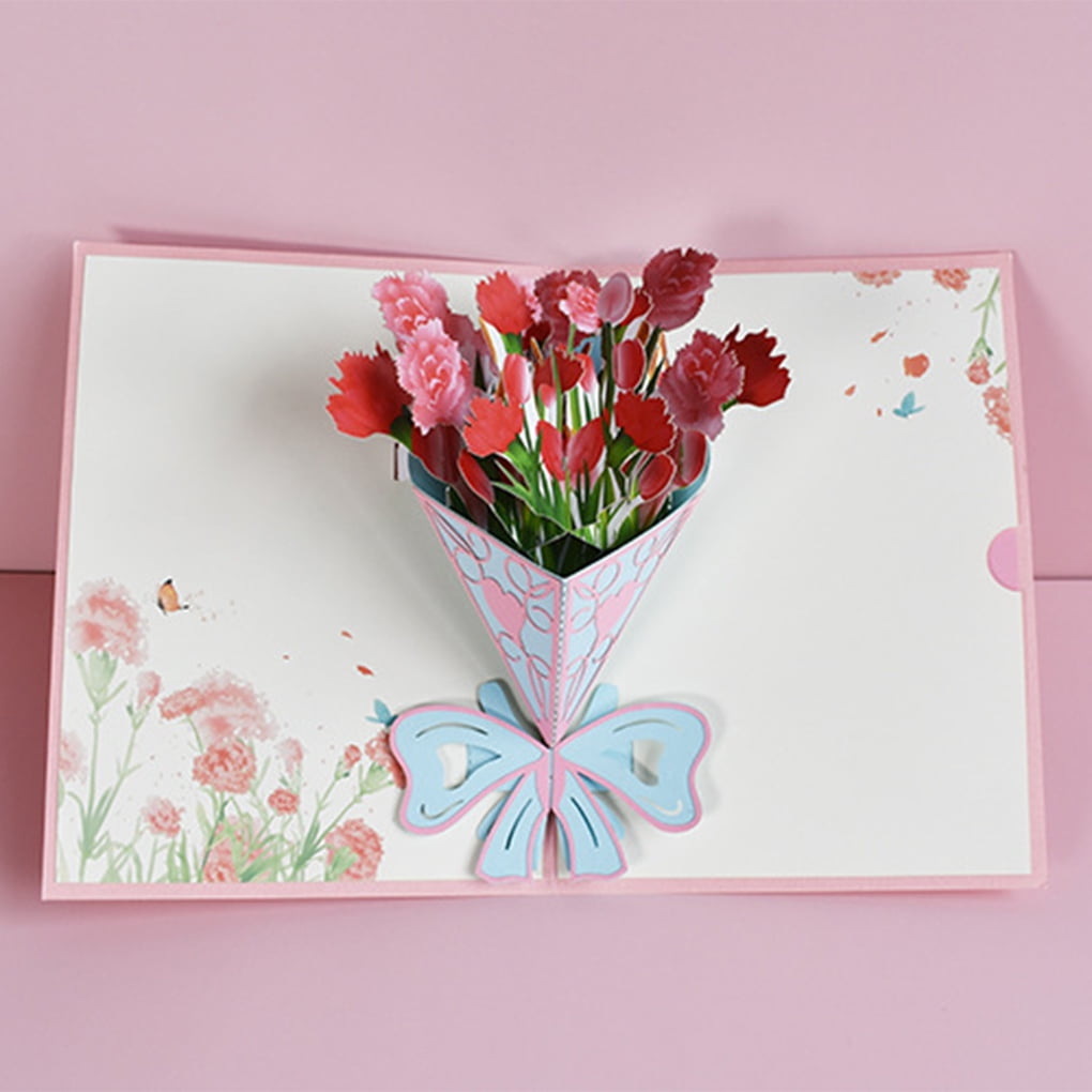 Details about / 3D Pop-Up Flower Floral Greeting Card for Birthday Mothers Father/'s Day Wedding