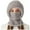 Gray, variant on 3 in 1 Beanie Hat with Scarf and Mask Plush Fuzzy Winter Hats for Women Cute Fashion ​Windproof Balaclava for Cold Weather