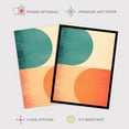 thumbnail image 2 of Teal Swipe Left Orange Swipe Right Abstract Cold and Hot Match Painting Extra Large XL Wall Art Poster Print, 2 of 5