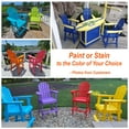 thumbnail image 3 of Westcharm Balcony Tall/Counter High Adirondack Chair with Footrest for Outdoor Outside Garden - Unfinished Natural Wood, 3 of 9