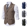 thumbnail image 5 of Chaleco de traje casual de un solo pecho para hombre, chaleco de moda para hombre, chaleco, 5 of 5