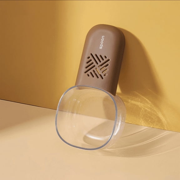 Multi-Functional Pet Food Scoop with Measuring Cup Dog Cat Feeder Spoon Portion/Control Dry Food Dispenser Kibble Scoop for Pet Feeding Supplies, Brown, 1Pcs