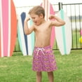 thumbnail image 4 of FORMRS Boys Swim Trunks Quick Dry Mesh Liner Boardshorts Sizes XS-XL, Pink Doughnuts, 4 of 7