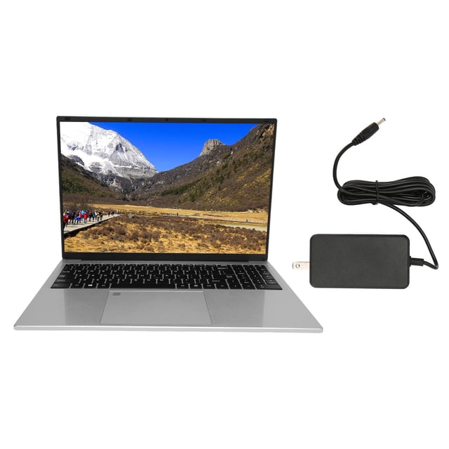 Computadora portátil de 16 pulgadas para Intel Celeron N5105 CPU 2.4G 5G WIFI 1920x1200 Pantalla IPS Computadora portátil con teclado retroiluminado 100‑240V 12+128G Enchufe de EE. UU.
