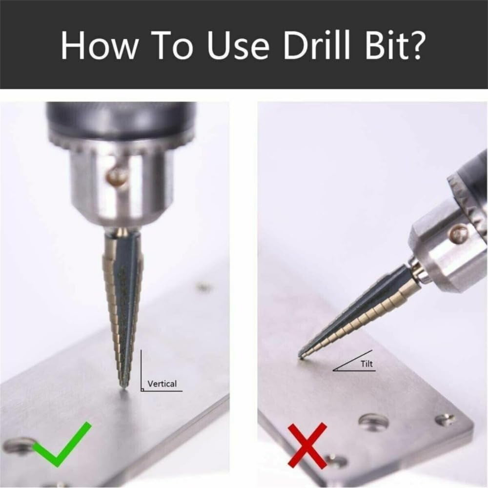 5 Pcs Drill Bits Sets Drill Bit Set For Metal 50 Sizes High Speed Steel Multiple Hole Stepped Up Bits For Steel Brass Wood Plastic DIY Lovers
