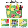 thumbnail image 2 of Tote Bag for Women - Watermelon and Lemon Shoulder Bag - Large Utility Work Duffle Bag with Zipper Handbag for Travel, Work, Sprots, 2 of 5