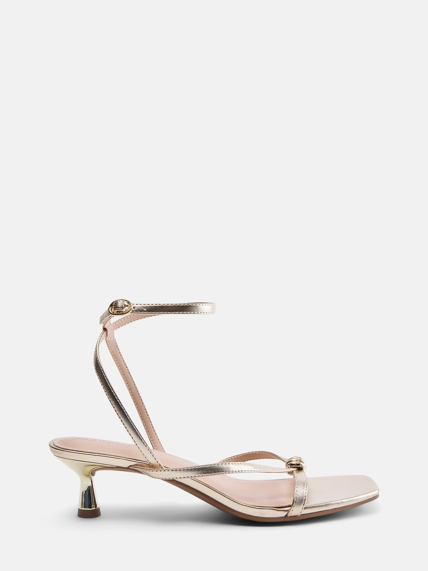 Scenario Women's Strappy Heels with Metal Ornament
