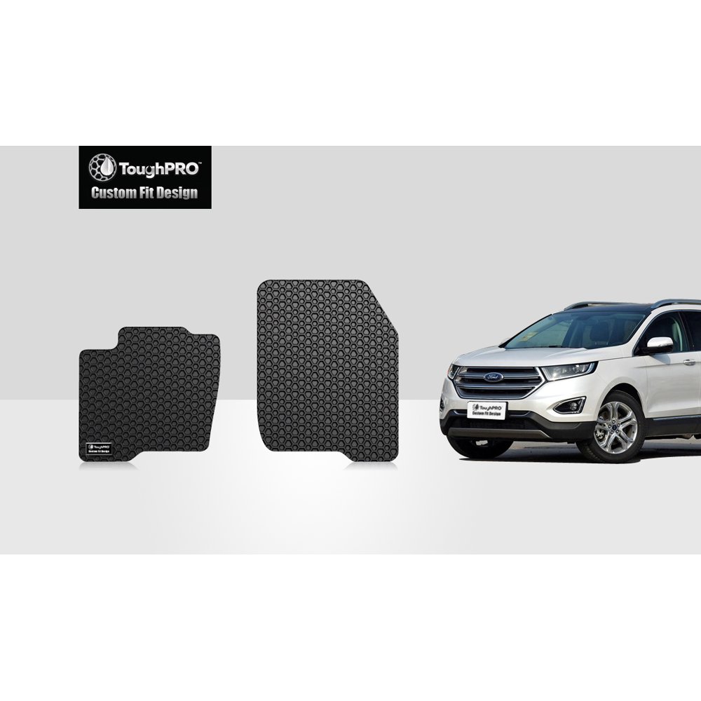 ToughPRO FORD Edge Two Front Mats All Weather Heavy Duty Black Rubber 2017 Walmart