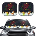 thumbnail image 2 of Gaeub Merry Christmas Elk Foldable Auto Sun Blocker Visor, Sunshade for Car Front Window, Keeps Your Vehicle Cool - Small, 2 of 7