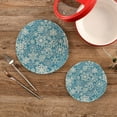 thumbnail image 2 of Pot Holders Trivets Set Cotton Potholders Set, Hot Pads Set of 2, Christmas Snowflakes Hot Pot Trivets One 9.45 Inch and One 7 Inch, 2 of 7