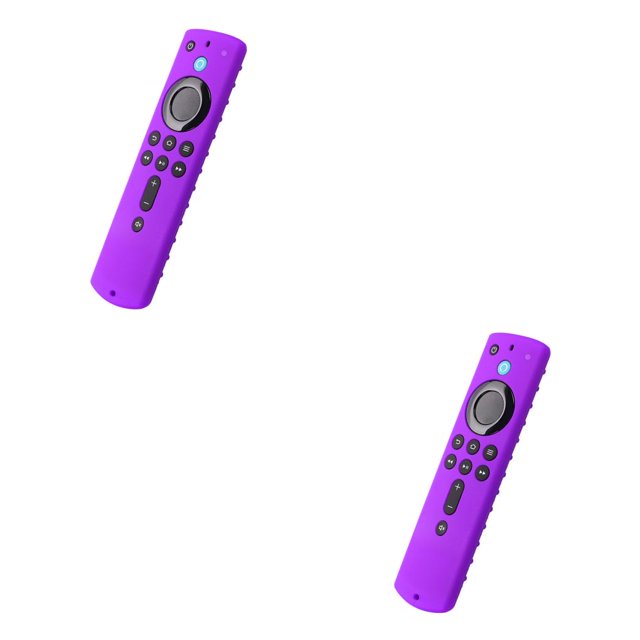 Kearding Funda protectora de silicona con control remoto, funda antideslizante, reemplazo de piel elástica para , suministros de tercera Púrpura 2Conjunto