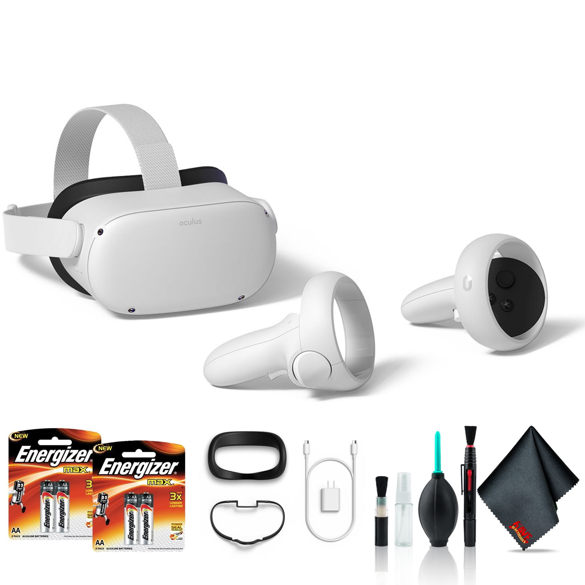 Meta Quest 2 Advanced VR Headset (128GB, White) Bundle with 6Ave Cleaning  Kit - Walmart.com