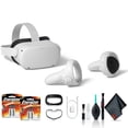 thumbnail image 1 of Oculus Quest 2 Advanced VR Headset 128GB Bundle with Batteries and Cleaning Kit, 1 of 5