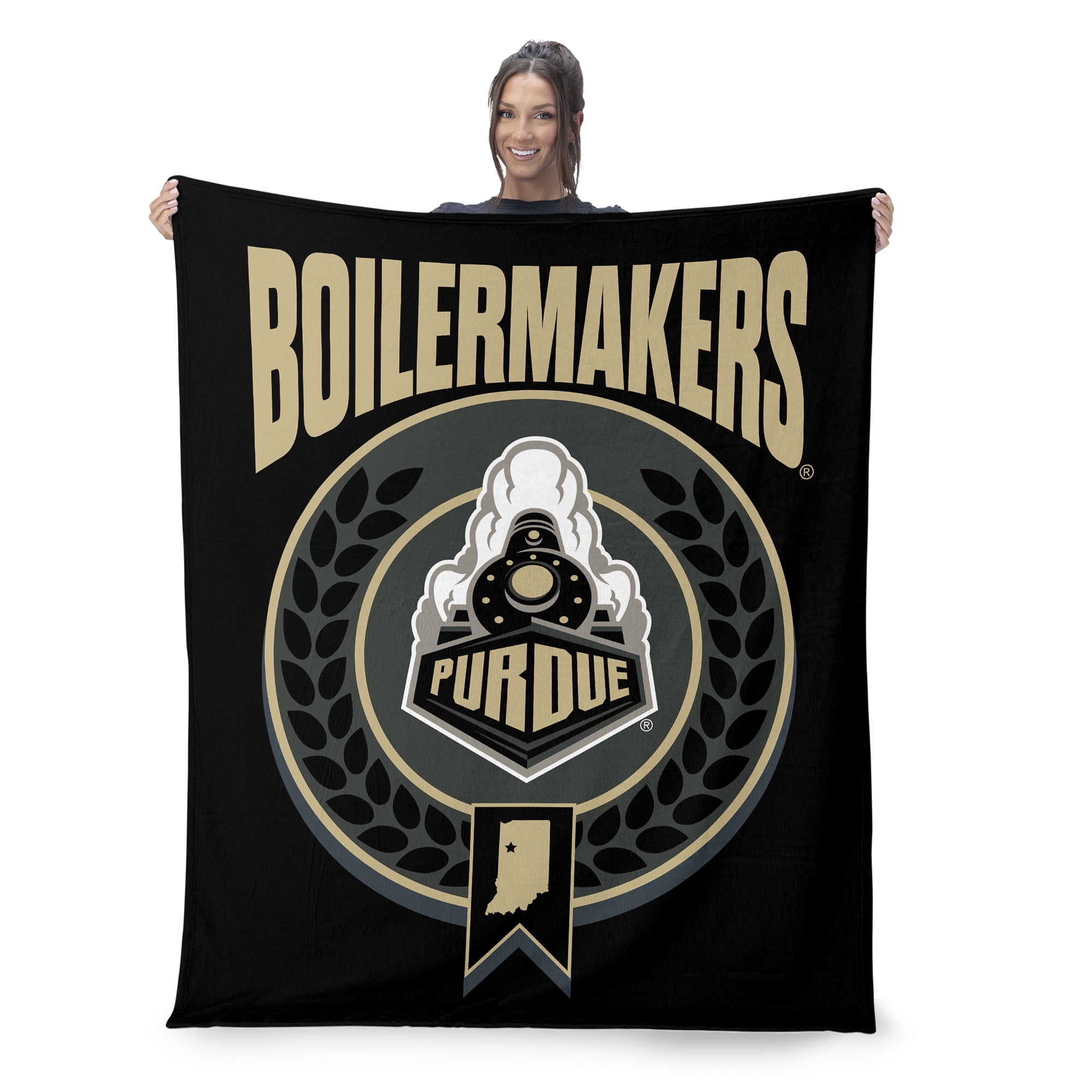 Purdue NCAA Apex Silk Touch Sherpa Throw 50x60 inches