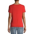 thumbnail image 6 of Time and Tru Women’s Lettuce Edge Short Sleeve T-Shirt, 6 of 6