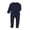 Dark Blue, variant on Krdevn Baby Zip Up Footed Jumpsuit, Long Sleeve Solid Pocket Romper, Soft Warm Infant Crawling Outfit for Fall Winter,Dark Blue