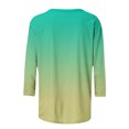thumbnail image 5 of Bovxnpu 3/4 Length Sleeve Womens Tops, Casual Tunic Tops for Women Loose Dressy, Women's Printed Button 3/4 Sleeve T-shirt Comfortable And Casual Loose Top XXL, 5 of 6