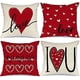 thumbnail image 1 of Baicccf Fundas de almohada para el día de San Valentín, 18 x 18, juego de 4 cojines decorativos con forma de corazón de amor, fundas de cojines decorativas para el día de San Valen, 1 of 5