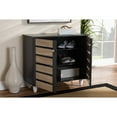 thumbnail image 5 of Baxton Studio Gisela Modern and Contemporary Two-tone Oak and Dark Gray 2-Door Shoe Storage Cabinet, 5 of 5