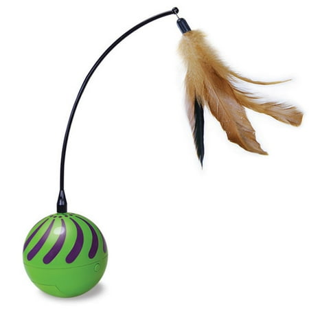 UPC: 0786306096212 | SmartyKat Feather Whirl Electronic Spinning Motion Wand Cat Toy  Battery Powered
