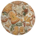thumbnail image 3 of Christmas My Favorite Gingerbread Cookies Round Carpet Circle Rug Outdoor Patio Area Rug Washable Large Area Rugs Hallway Room Decor Fitness Mats, 3 of 8