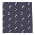 thumbnail image 2 of Ambesonne Floral Shower Curtain, Tropical Strelitzia Repeated, 69"Wx84"L, Dark Grey Pink and Grey Teal, 2 of 4