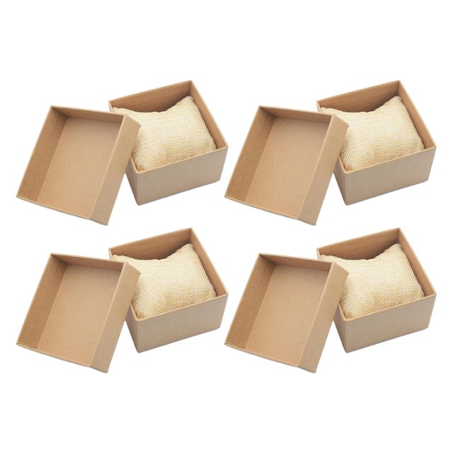 4x Kraft Box Single with Gifts for Men and Protective Jewelry Box Showcase Trinkets Packing Box Hugo Caja de reloj