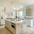 thumbnail image 5 of LNC 4-Light Matte Gold and White Modern Cage Chandelier for Kitchen Island, 5 of 16