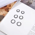 thumbnail image 6 of Nmkwnr 4 Pairs Lightweight Hoop Earrings 316L Stainless Steel Hoop Earrings for Women Men, Black, 6 of 6