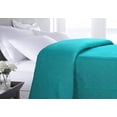 thumbnail image 2 of Cotton Throw Blanket Twin Size Blanket - Soft and Breathable Diamond Weave Cotton Thermal Bed Blanket 100% Fine Cotton, Warm Throw Blanket for Bed, Couch, Travel & Car-90 x 66 in, Teal, 2 of 8