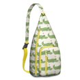 thumbnail image 1 of Cute Cartoon Dino Sling Backpack - Funny Dinosaur Pattern Crossbody Bag, Fashionable Pack for Commuters, 1 of 4