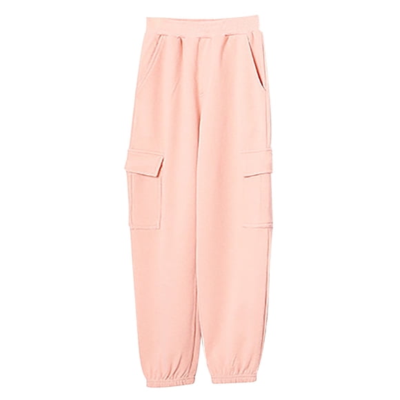 Coerni Pantalons Cargo Unis pour Garçons Adolescents Décontractés Amples à Enfiler Pantalons de Sport Mi-Lourds