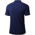 thumbnail image 2 of Cadmus Men's Polo Shirt Quick Dry Performance Short Sleeve Tactical Shirts Pique Jersey Golf Shirt,8688,Dark Navy Blue,XL, 2 of 7