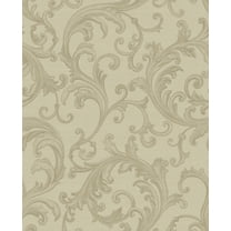 Sirpi Wallcoverings Noemi Taupe Acanthus Wallpaper