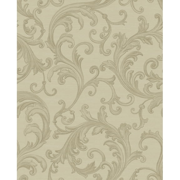 Sirpi Wallcoverings Noemi Taupe Acanthus Wallpaper