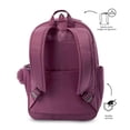thumbnail image 4 of TOTTO Mochila Mediana para Mujer Porta Laptop 14 Repelente a Líquidos | Escuela - Oficina - Viaje |  vino M, 4 of 7