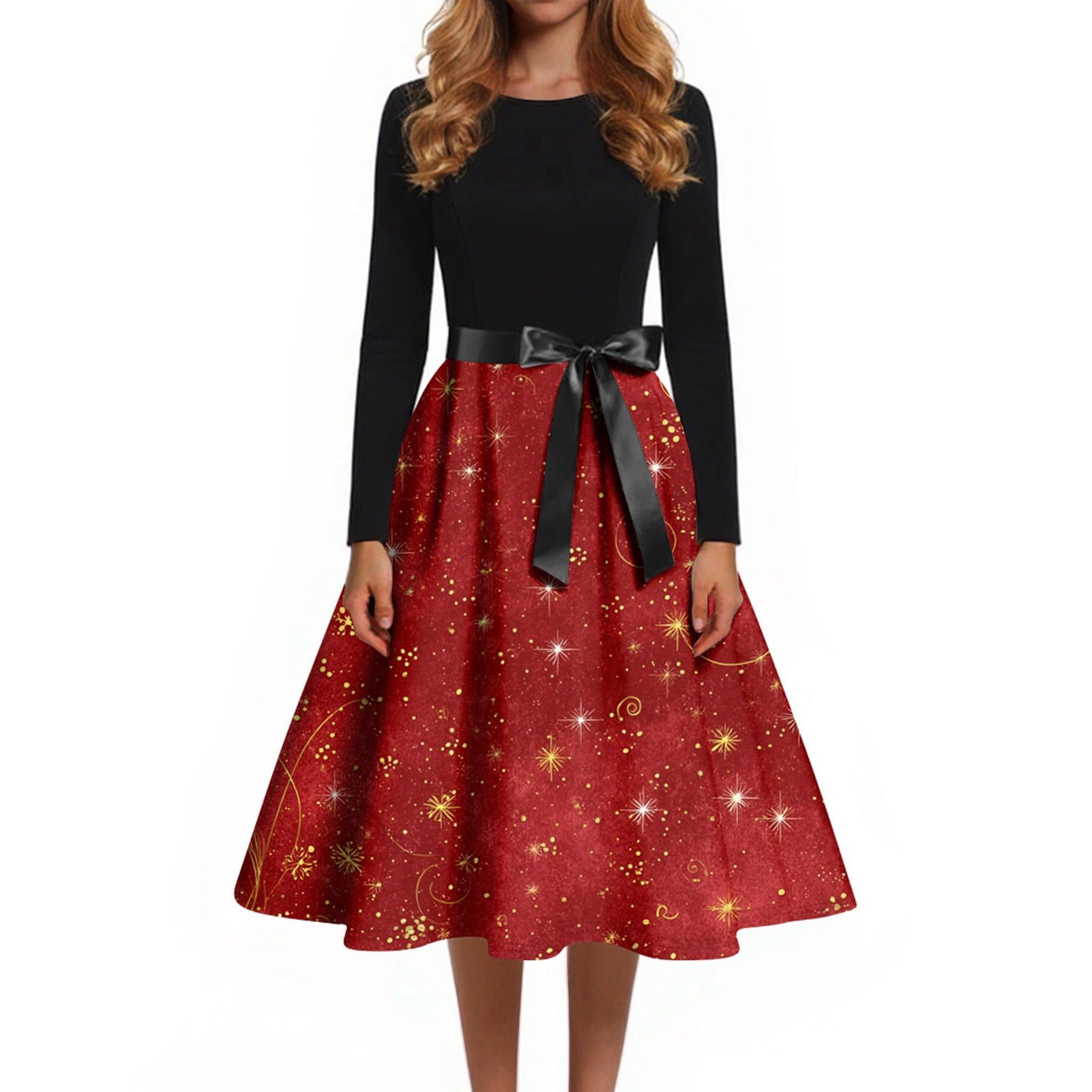 Women's Christmas Dress Classic Santa Graphic Christmas Dress For Women Long Sleeve A-Line Flare Holiday Party Dress Long Sleeve A-line Christmas Dress Women's Christmas Dress Classic Santa Graphic Christmas Dress For Women Long Sleeve A-Line Flare Holiday Party Dress Long Sleeve A-line Christmas Dress