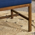 thumbnail image 5 of Walker Edison Modern Acacia Modular Patio Armless Chair, Dark Brown/Navy, 5 of 14