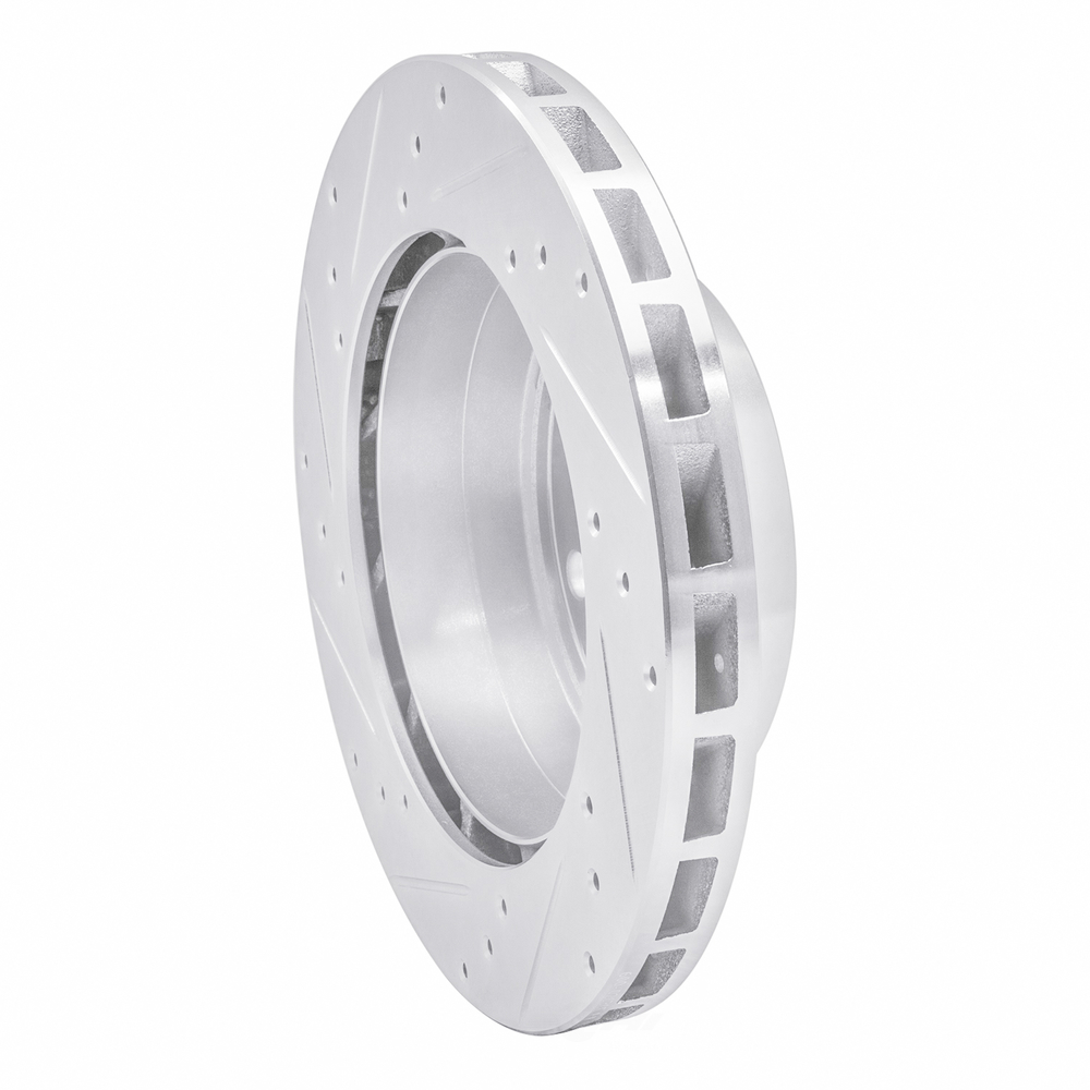 Dynamic Friction Company 631-02031D DFC Brake Rotor - Drilled And Slotted - Silver
