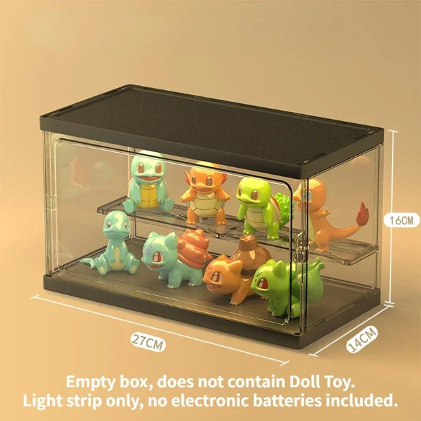 Caja misteriosa de gran capacidad, expositor de figuras coleccionables, caja organizadora de juguetes para muñecas Jasmine Bubble Matt a prueba de polvo