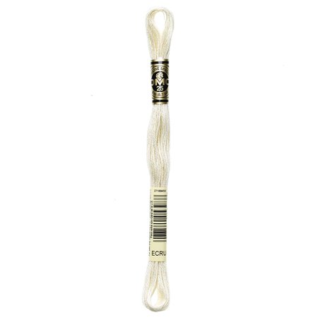 - DMC 6 Strand Embroidery Floss Cotton Thread Ecru 8.7 Yards 1 Skein