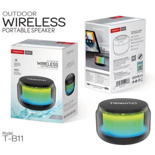 Outdoor Wireless Portable Speaker LED Symphony moves with music T-B11 Black