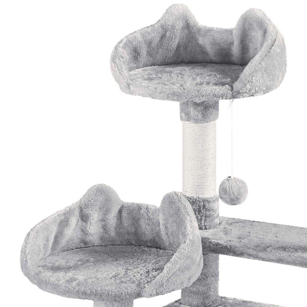 Renwick 67'' H Multi-Level Cat Tree Cat Tower with Condos, Light Gray